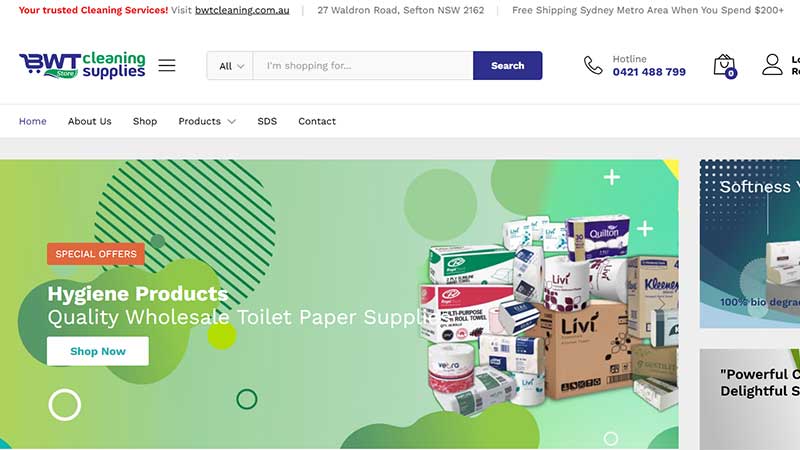 BWT Cleaning Supplies WooCommerce Store