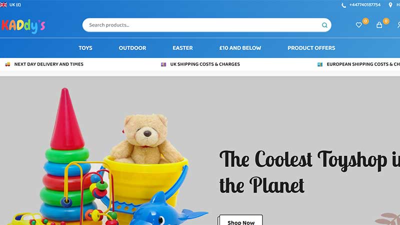 Kaddys Toy E-Commerce Website
