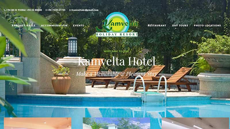 Kamvelta Holiday Resort Website